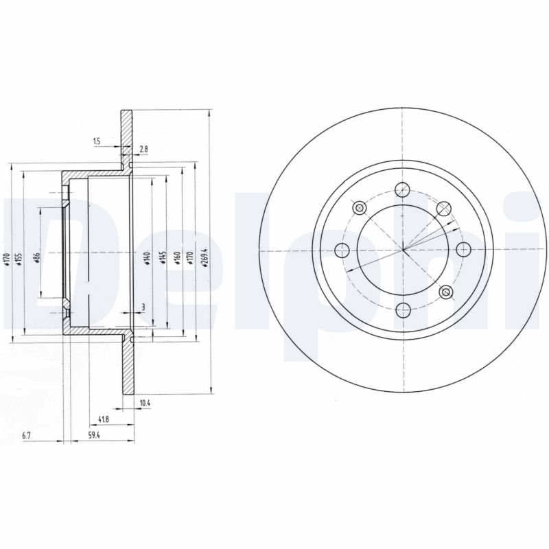 Disc frana BG2112 DELPHI