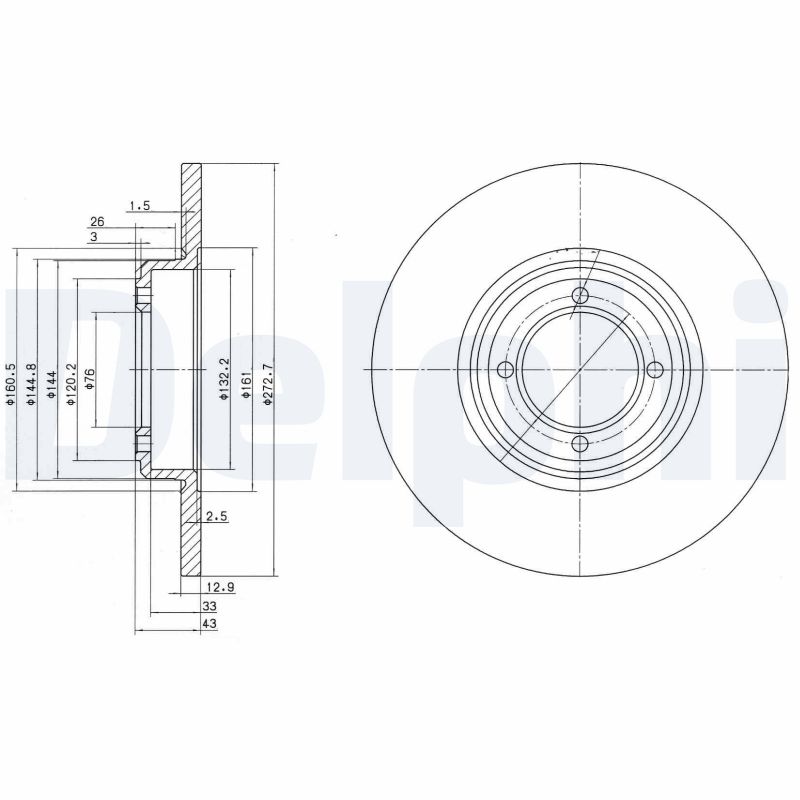 Disc frana BG2114 DELPHI