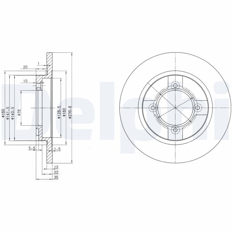 Disc frana BG2153 DELPHI