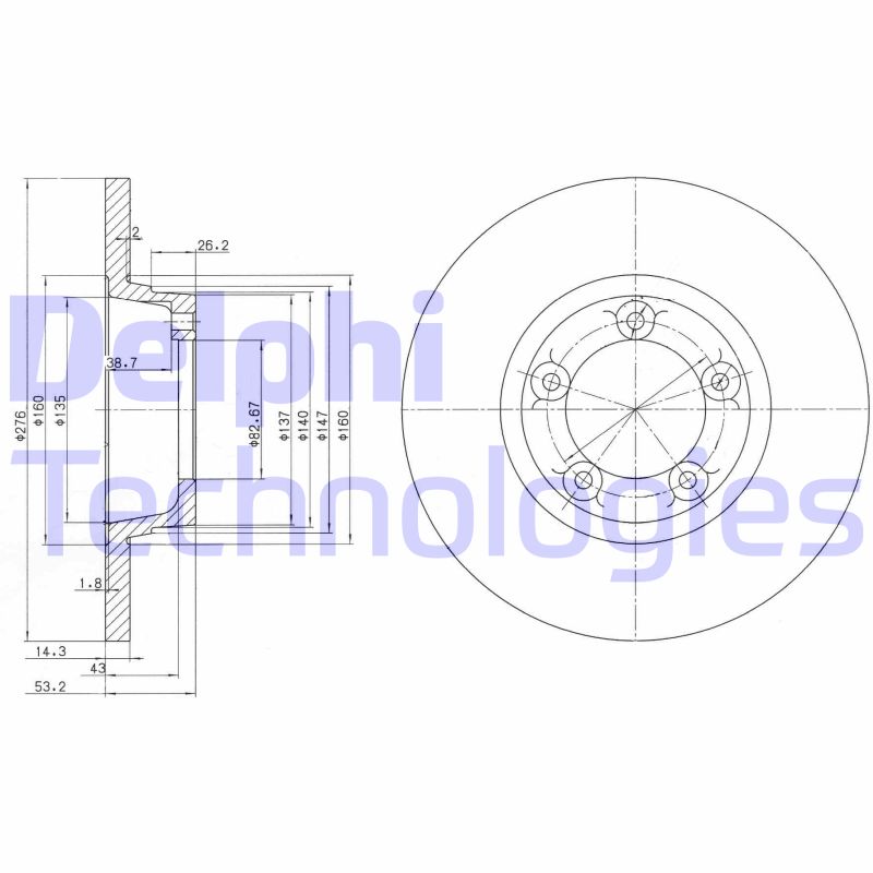 Disc frana BG2159 DELPHI