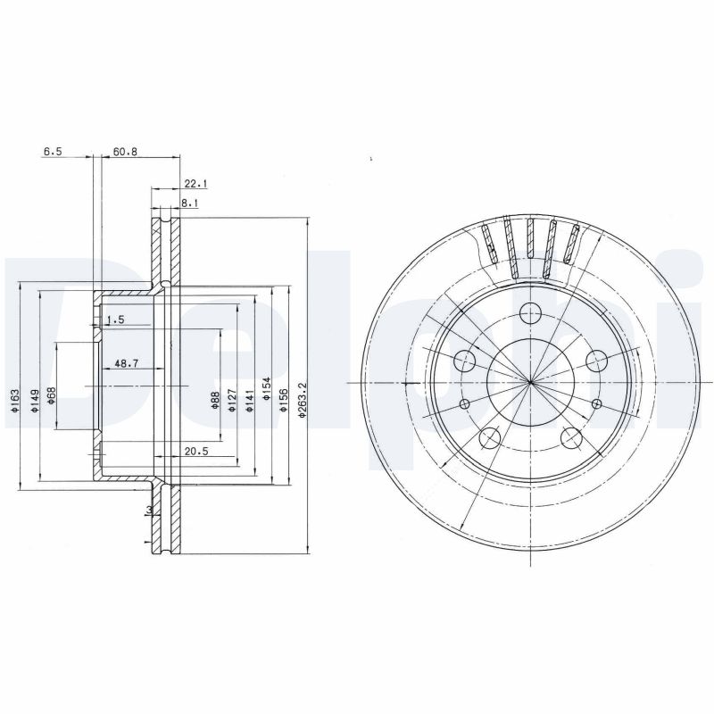 Disc frana BG2207 DELPHI