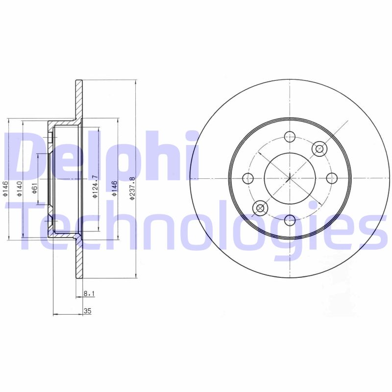 Disc frana BG2258 DELPHI