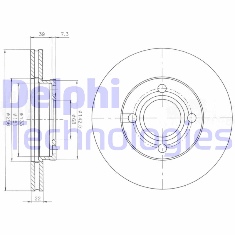 Disc frana BG2272 DELPHI