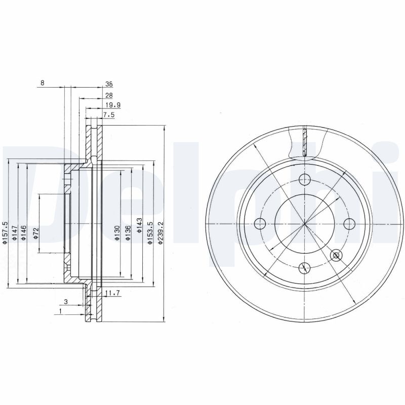 Disc frana BG2273 DELPHI