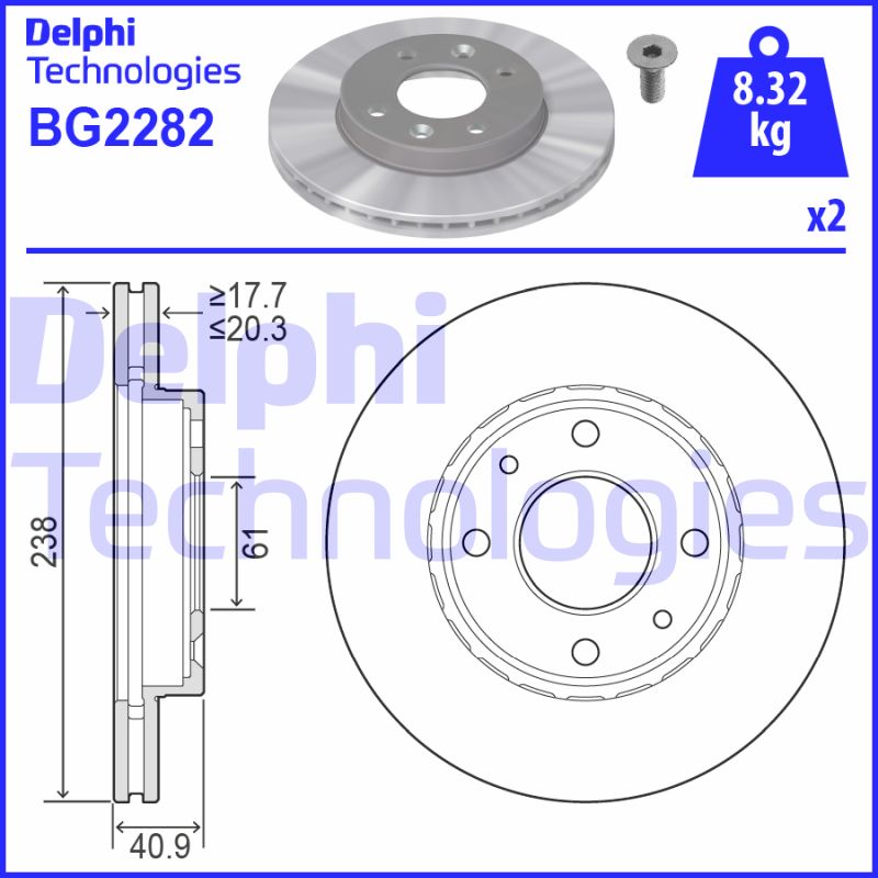 Disc frana BG2282 DELPHI