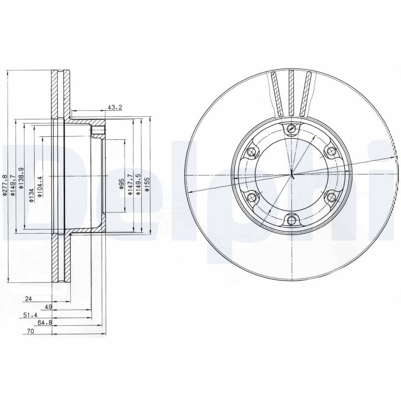 Disc frana BG2286 DELPHI