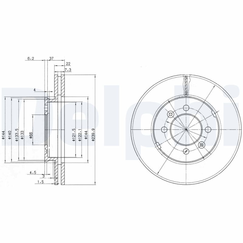 Disc frana BG2290 DELPHI