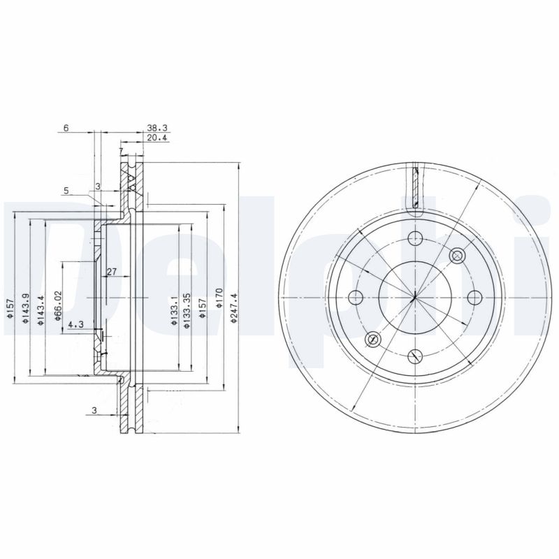 Disc frana BG2292 DELPHI