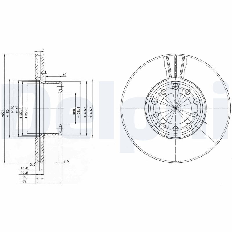 Disc frana BG2306 DELPHI