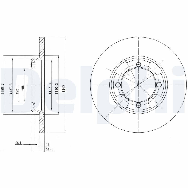 Disc frana BG2324 DELPHI