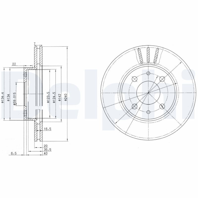 Disc frana BG2330 DELPHI
