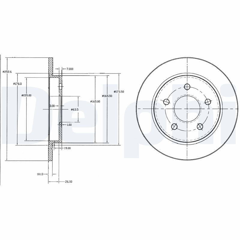 Disc frana BG2332 DELPHI