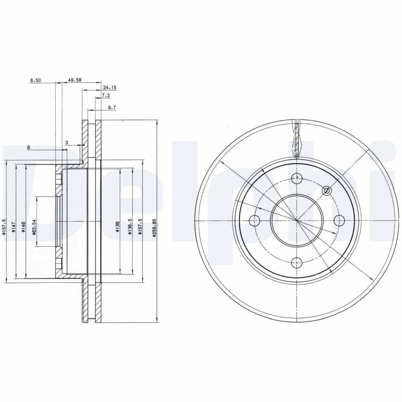 Disc frana BG2339 DELPHI