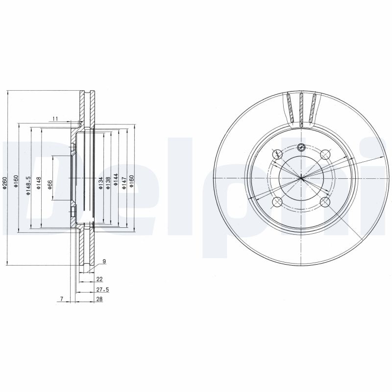 Disc frana BG2347 DELPHI