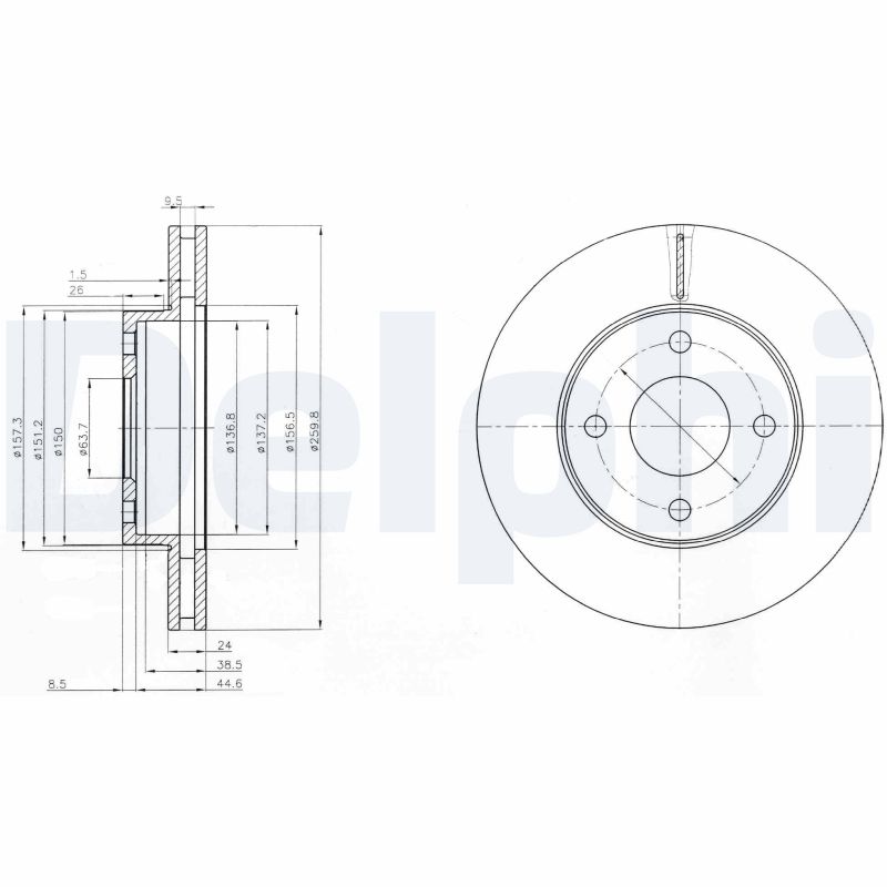 Disc frana BG2350 DELPHI