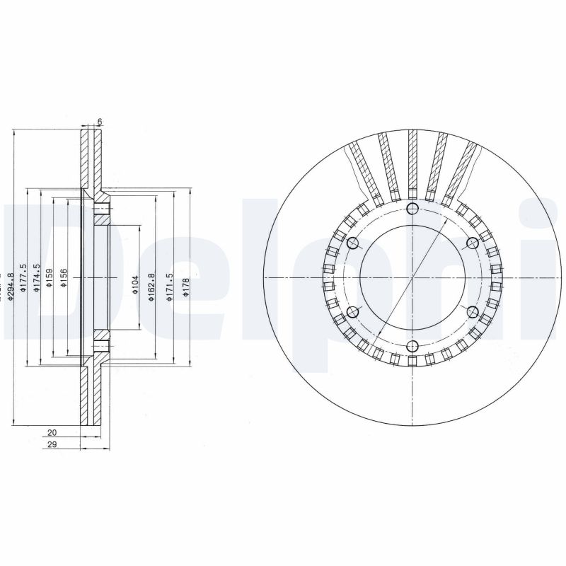 Disc frana BG2365 DELPHI
