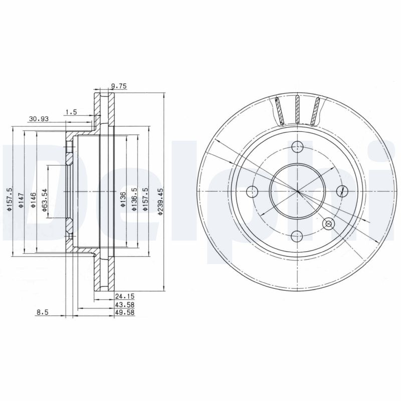Disc frana BG2367 DELPHI