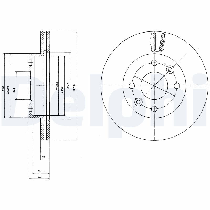 Disc frana BG2371 DELPHI