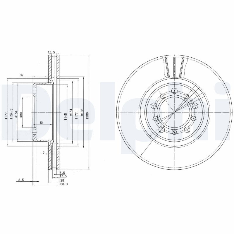 Disc frana BG2372 DELPHI