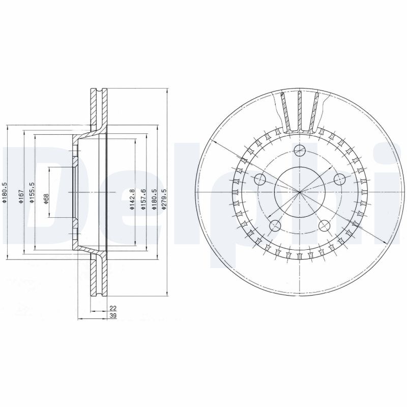 Disc frana BG2377 DELPHI