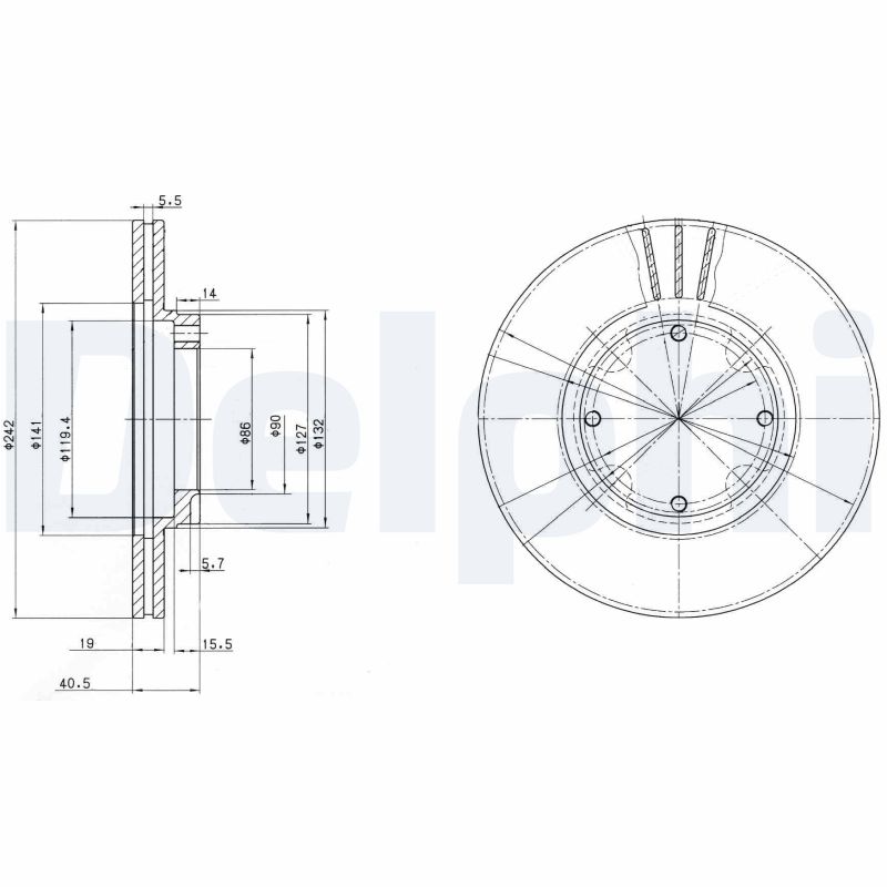 Disc frana BG2394 DELPHI
