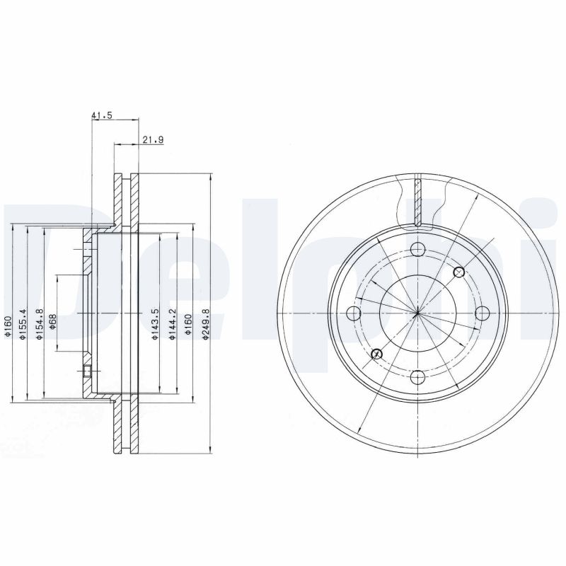 Disc frana BG2395 DELPHI