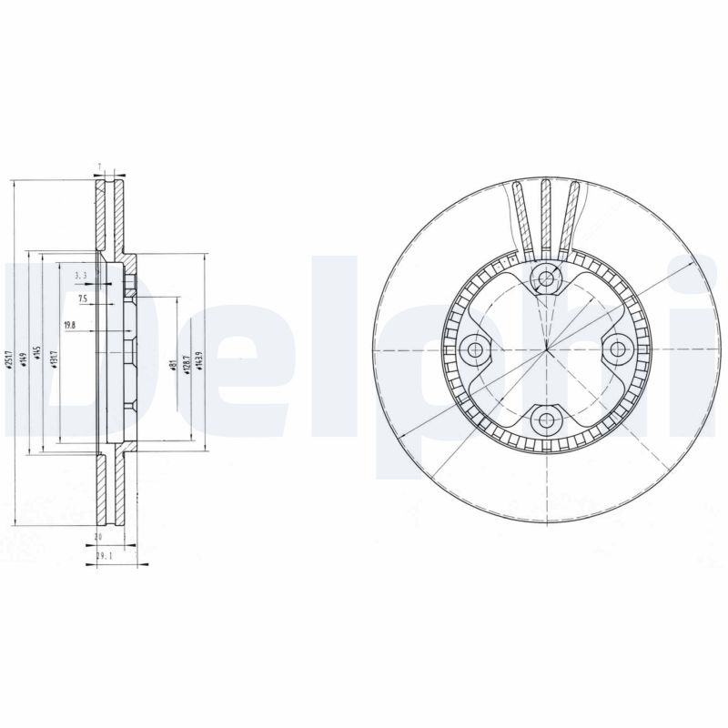 Disc frana BG2404 DELPHI