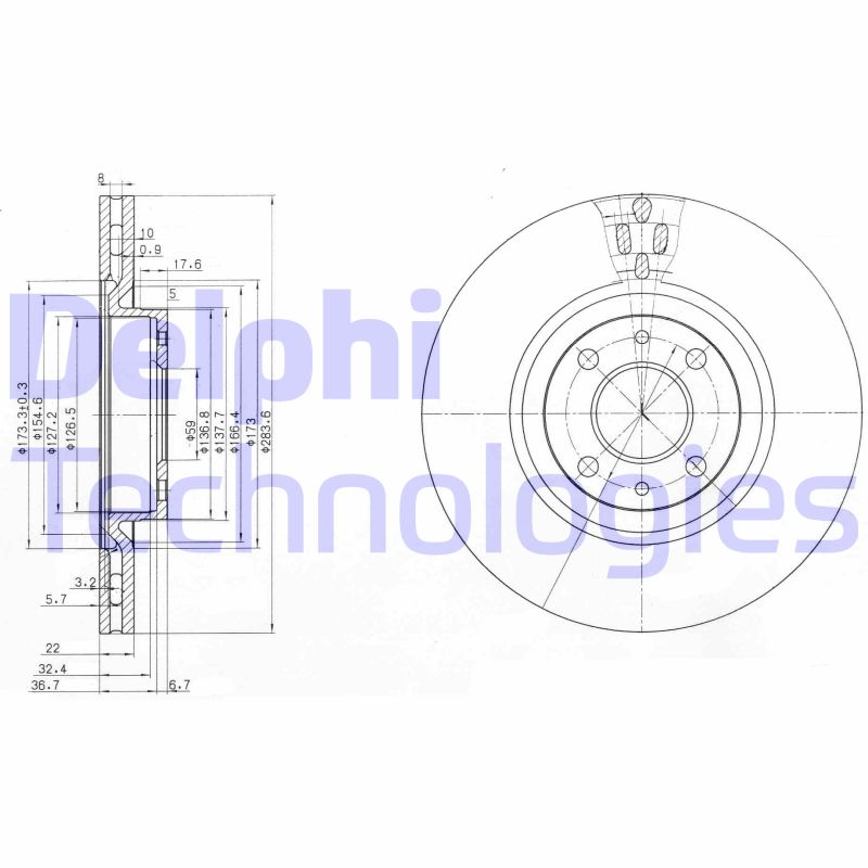 Disc frana BG2407 DELPHI