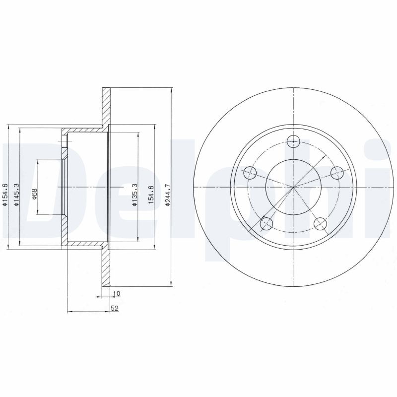 Disc frana BG2410 DELPHI