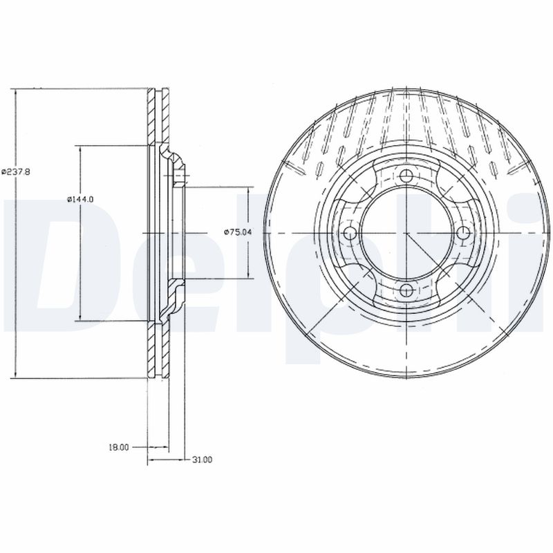 Disc frana BG2414 DELPHI