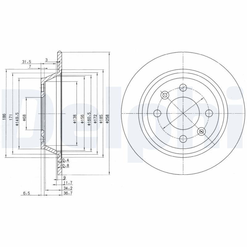 Disc frana BG2420C DELPHI