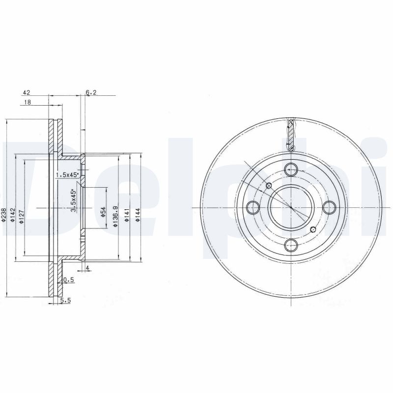 Disc frana BG2424C DELPHI