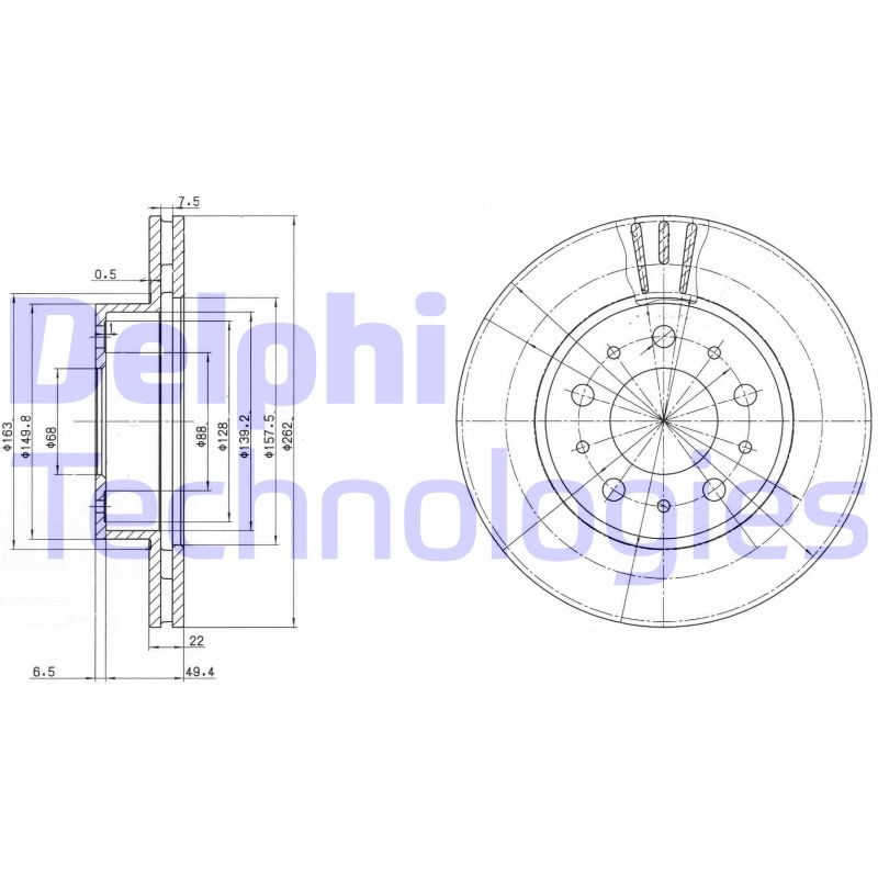 Disc frana BG2425 DELPHI