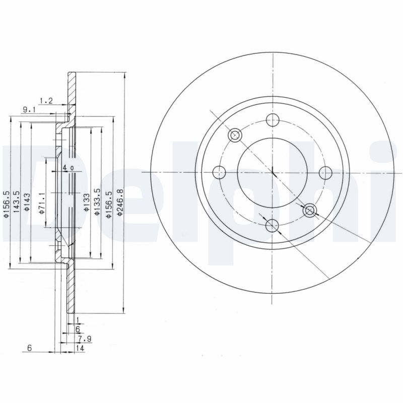 Disc frana BG2445 DELPHI