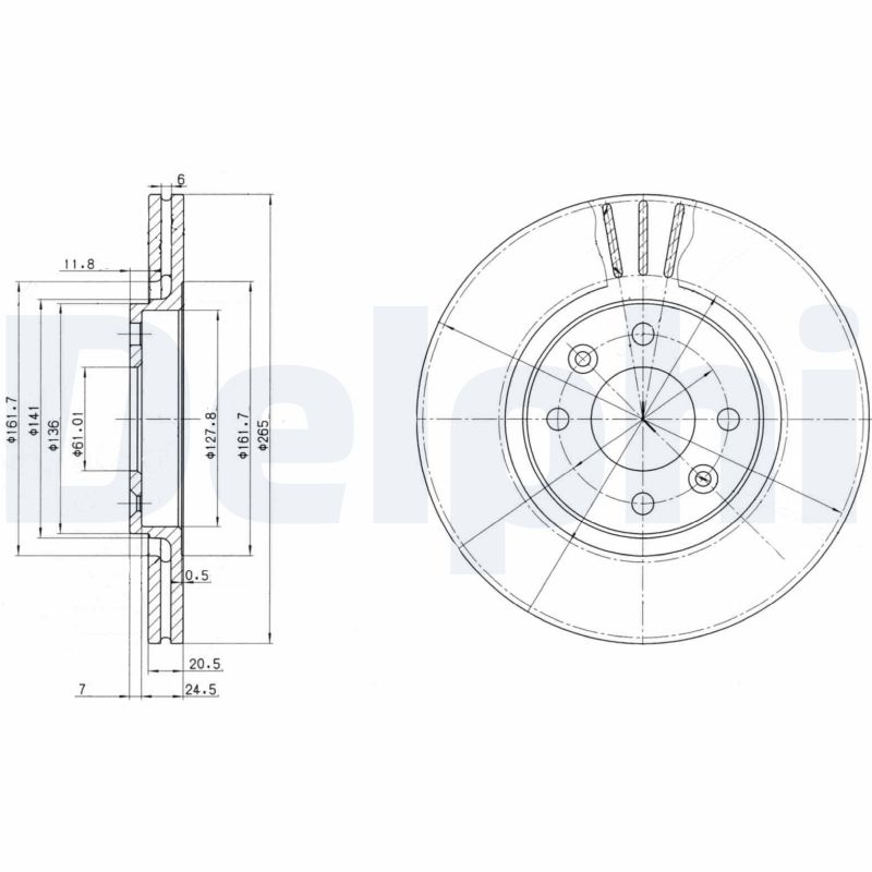 Disc frana BG2448 DELPHI