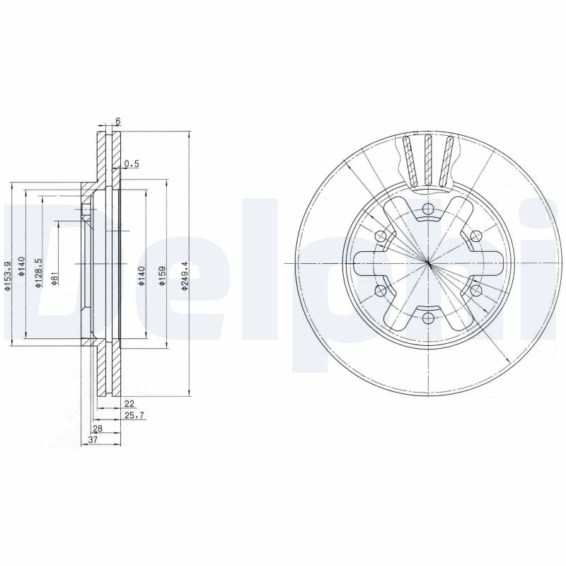 Disc frana BG2457 DELPHI