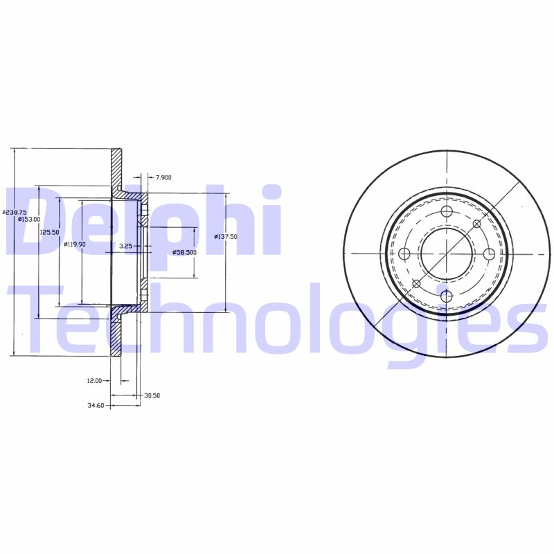 Disc frana BG2466 DELPHI