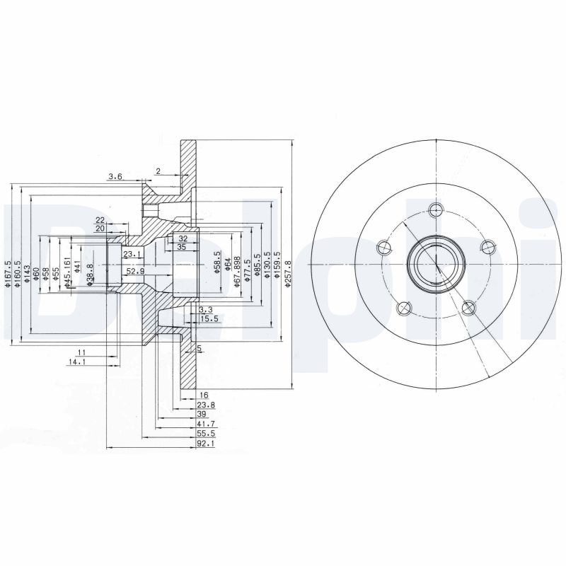 Disc frana BG2468 DELPHI