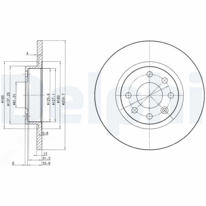 Disc frana BG2496 DELPHI