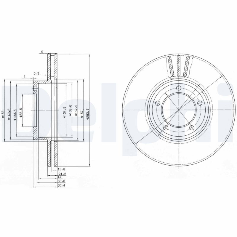 Disc frana BG2507 DELPHI