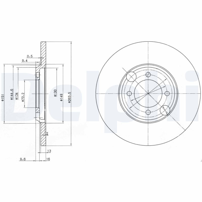 Disc frana BG2508 DELPHI