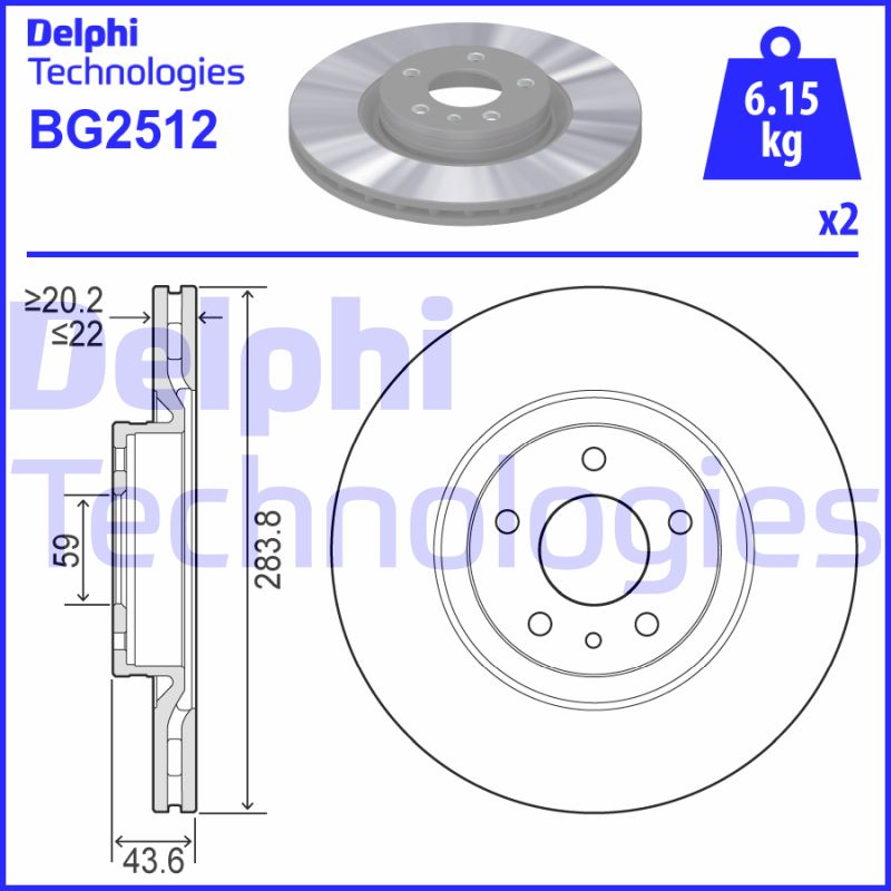 Disc frana BG2512 DELPHI