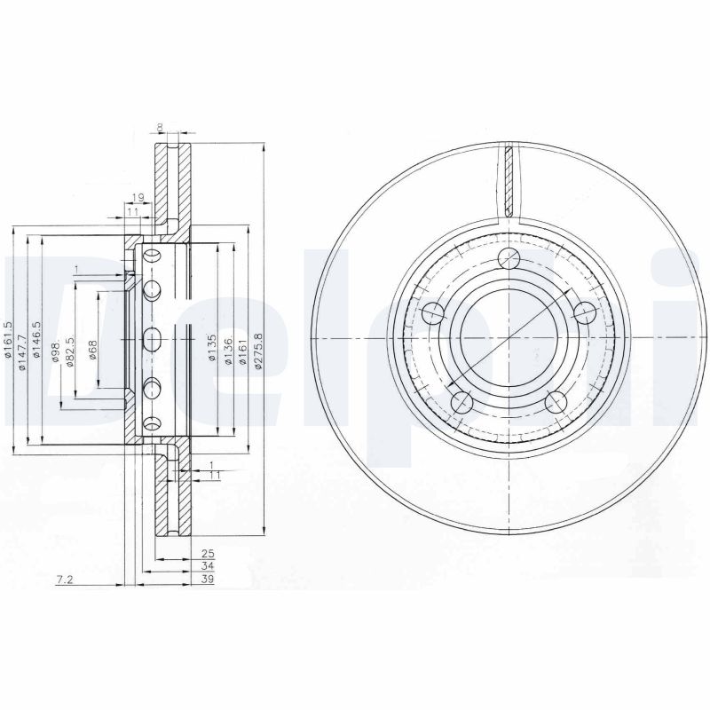Disc frana BG2518 DELPHI