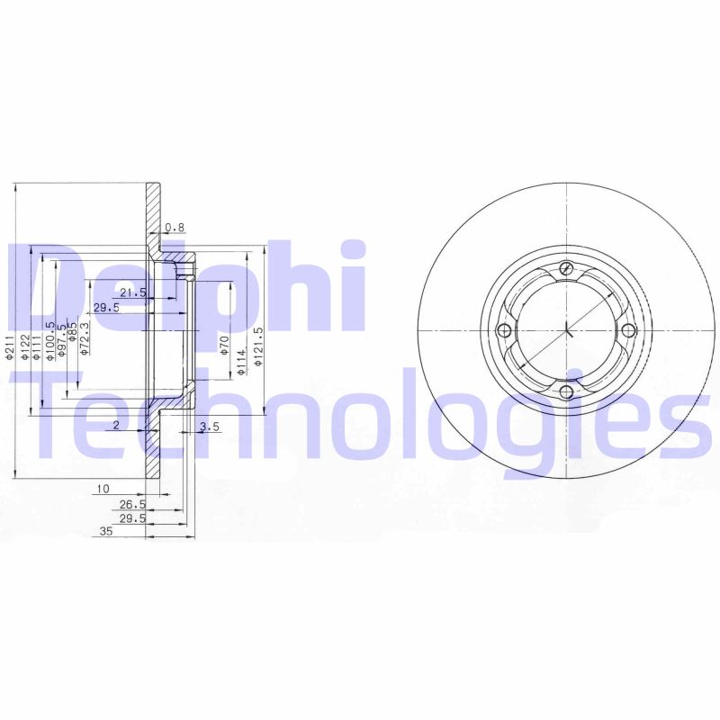 Disc frana BG2533 DELPHI