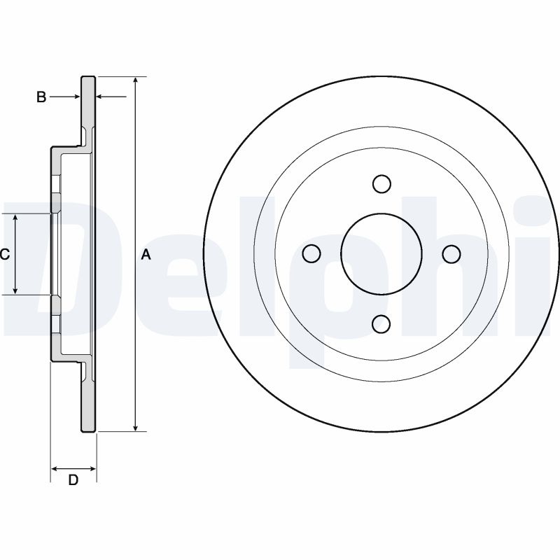 Disc frana BG2537 DELPHI