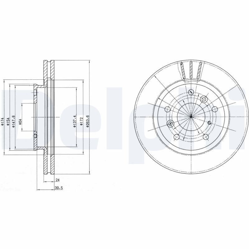 Disc frana BG2547 DELPHI