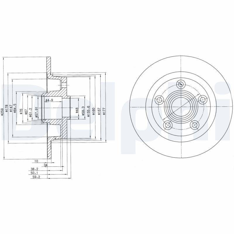 Disc frana BG2549 DELPHI