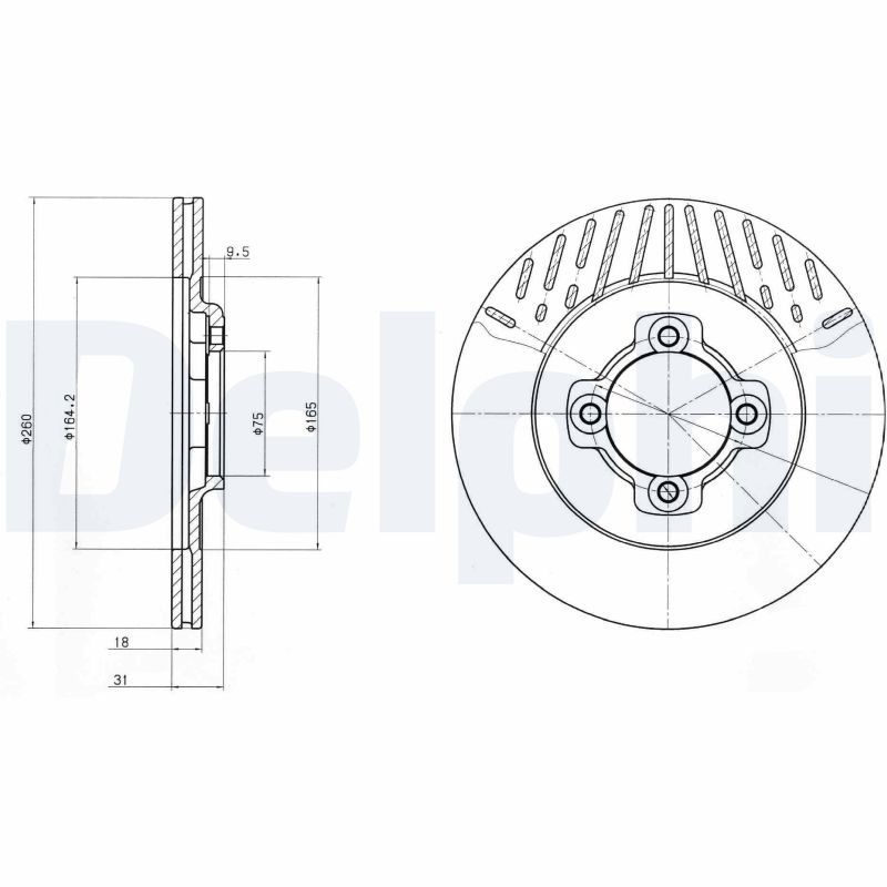 Disc frana BG2554 DELPHI