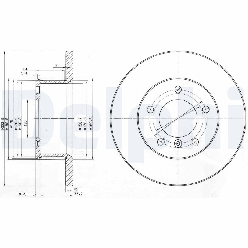 Disc frana BG2556 DELPHI