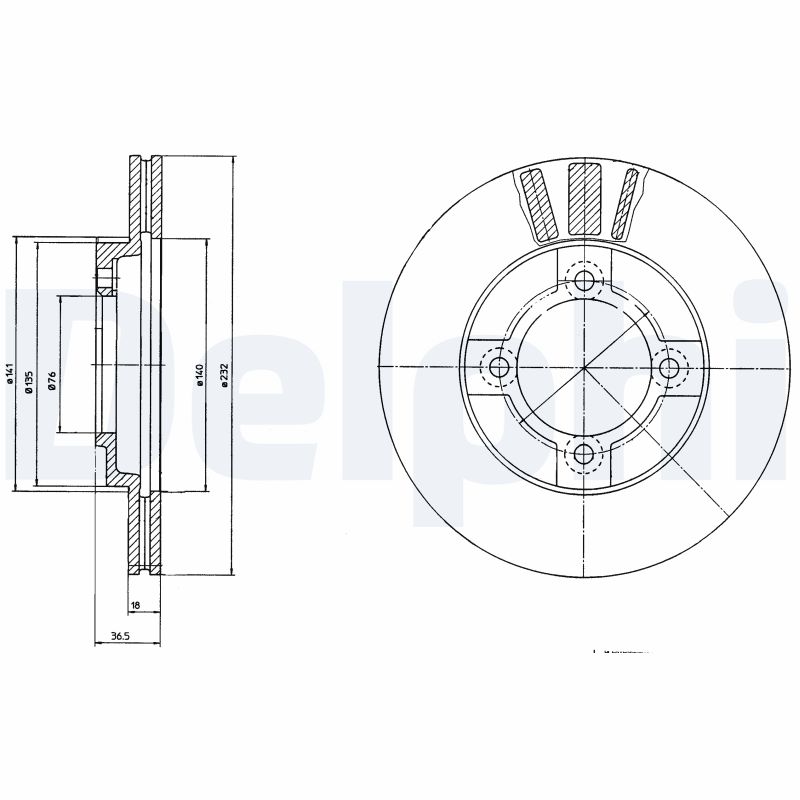 Disc frana BG2564 DELPHI